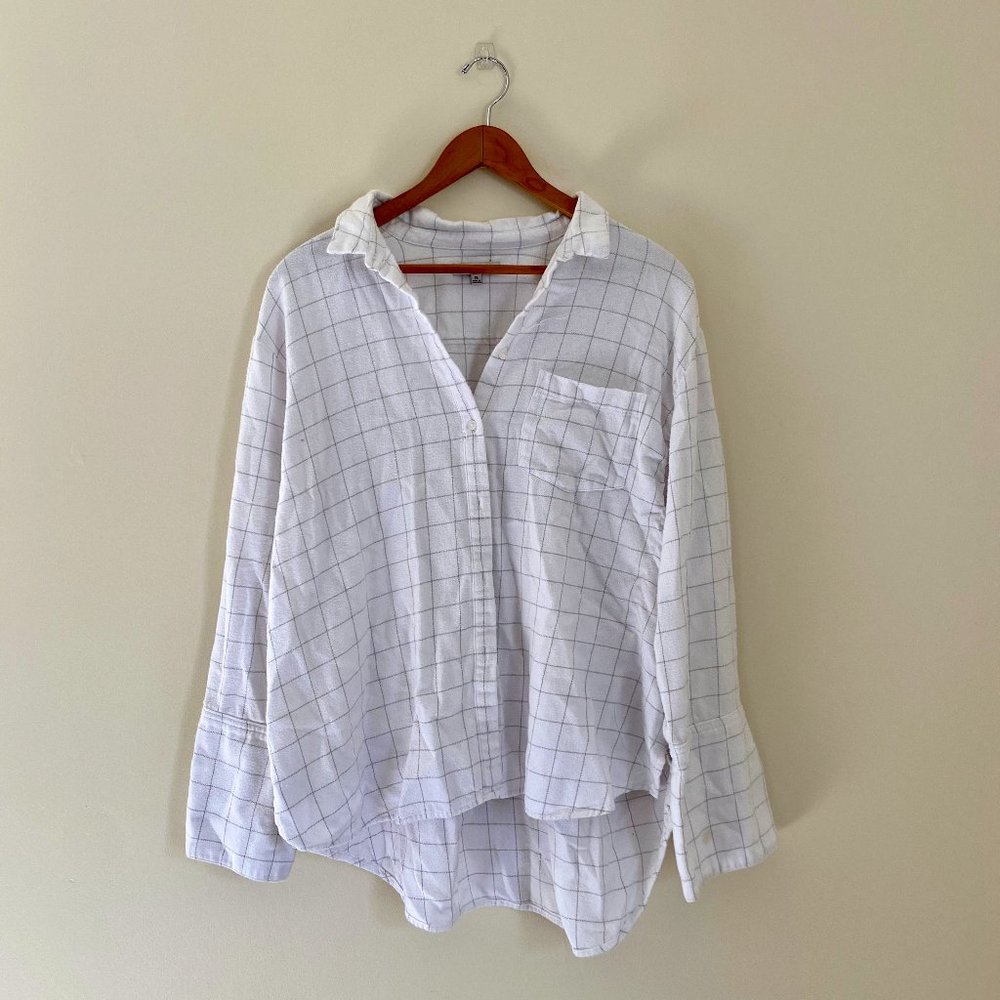 MADEWELL Flannel Oversized Ex-Boyfriend Shirt